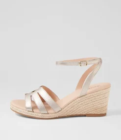 Women DIANA FERRARI Sandals|Heels-Jesa Platino Leather Sandals