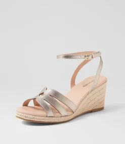 Women DIANA FERRARI Sandals|Heels-Jesa Platino Leather Sandals