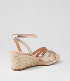 Women DIANA FERRARI Sandals|Heels-Jesa Platino Leather Sandals