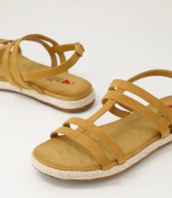 Women I LOVE BILLY Flats|Sandals-Jeyser Tan Nubuck Pu Sandals