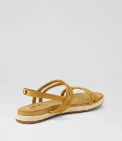 Women I LOVE BILLY Flats|Sandals-Jeyser Tan Nubuck Pu Sandals