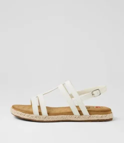 Women I LOVE BILLY Sandals|Flats-Jeyser White Nubuck Pu Sandals