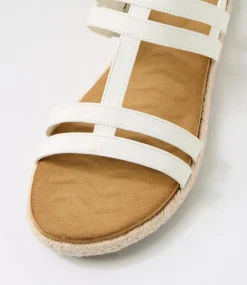 Women I LOVE BILLY Sandals|Flats-Jeyser White Nubuck Pu Sandals