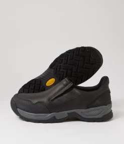 COLORADO Casuals-Joao Black Tumble Leather Flat Shoes