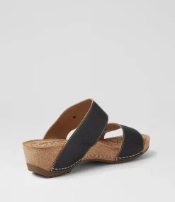 Women COLORADO Comfort|Slides-Joie Black Leather Sandals