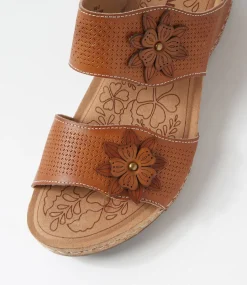 Women COLORADO Comfort|Slides-Joie Tan Leather Sandals