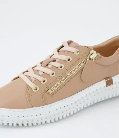 Women DIANA FERRARI Sneakers-Jonza Latte Leather Sneakers
