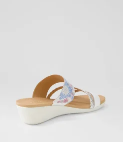 Women SUPERSOFT Comfort|Slides-Jorja 2 White Multi Sandals