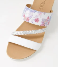 Women SUPERSOFT Comfort|Slides-Jorja 2 White Multi Sandals