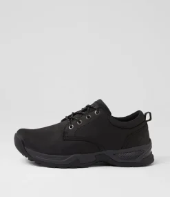 COLORADO Casuals-Josh Black Crazyhorse Leather Lace Up Shoes