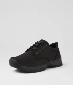 COLORADO Casuals-Josh Black Crazyhorse Leather Lace Up Shoes