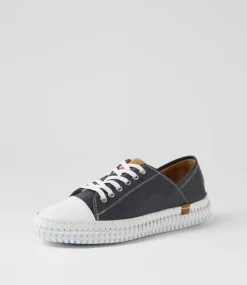 Women DIANA FERRARI Sneakers-Jossey Navy Leather Sneakers