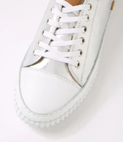 Women DIANA FERRARI Sneakers-Jossey Silver Leather Sneakers
