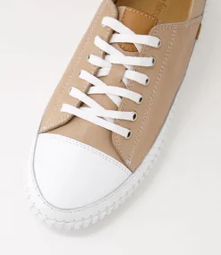 Women DIANA FERRARI Sneakers-Jossey Taupe Leather Sneakers