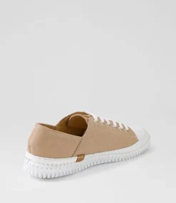 Women DIANA FERRARI Sneakers-Jossey Taupe Leather Sneakers