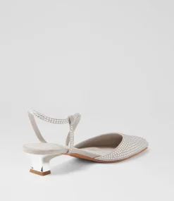 Women DIANA FERRARI Heels-Juless Silver Jewels Suede Heels