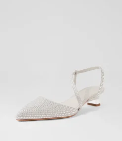 Women DIANA FERRARI Heels-Juless Silver Jewels Suede Heels
