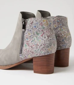 Women I LOVE BILLY Boots-Justean Misty Splash Multi Ankle Boots