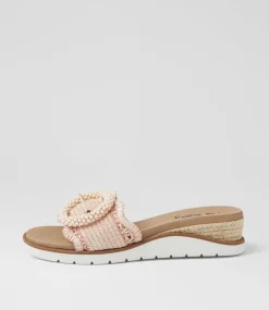 Women I LOVE BILLY Heels|Sandals-Kaarimba Blush Fabric Sandals