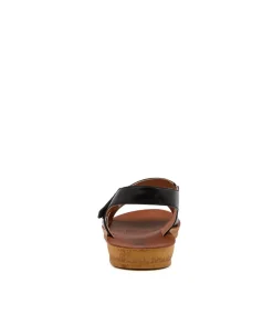 Women I LOVE BILLY Flats|Sandals-KANDRE BLACK SMOOTH