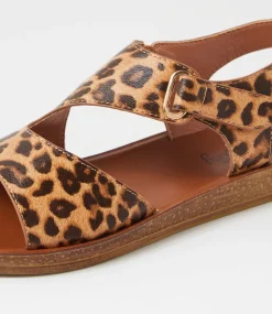Women I LOVE BILLY Flats|Sandals-Kandre Leopard Sandals