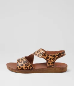 Women I LOVE BILLY Flats|Sandals-Kandre Leopard Sandals