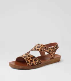Women I LOVE BILLY Flats|Sandals-Kandre Leopard Sandals