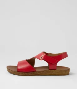 Women I LOVE BILLY Flats|Sandals-Kandre Red Sandals