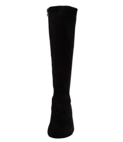 Women I LOVE BILLY Boots-Kanter Black Microsuede Knee High Boots