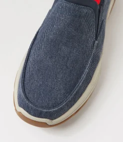 COLORADO Casuals-Kanza Dark Navy Canvas Flat Shoes
