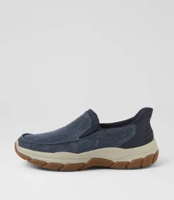 COLORADO Casuals-Kanza Dark Navy Canvas Flat Shoes