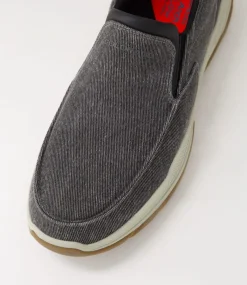 COLORADO Casuals-Kanza Grey Canvas Flat Shoes