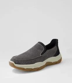 COLORADO Casuals-Kanza Grey Canvas Flat Shoes