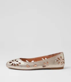 Women DIANA FERRARI Flats-Kappar Platino Leather Flat Shoes