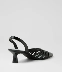 Women I LOVE BILLY Heels-Karlene Black Metallic Heels