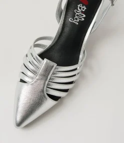 Women I LOVE BILLY Heels-Karlene Silver Heels