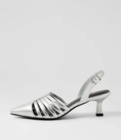 Women I LOVE BILLY Heels-Karlene Silver Heels