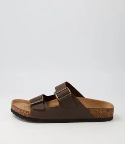COLORADO Casuals|Sandals-Karra Mocca Crazyhorse Leather Slides