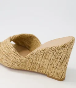 Women TOP END Espadrilles|Wedges-Katia Natural Syn Raffia Mules