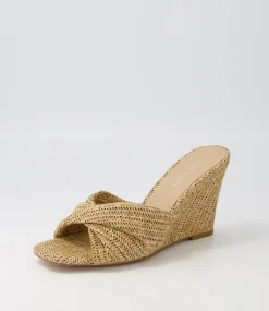 Women TOP END Espadrilles|Wedges-Katia Natural Syn Raffia Mules