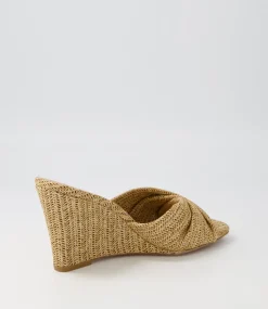 Women TOP END Espadrilles|Wedges-Katia Natural Syn Raffia Mules
