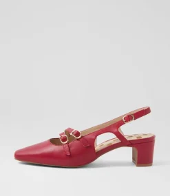 Women SUPERSOFT Comfort|Heels-Katiie Ruby Leather Heels