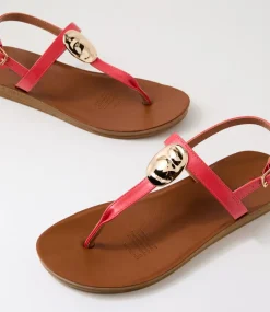 Women I LOVE BILLY Flats|Sandals-Kattiko Red Sandals