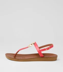 Women I LOVE BILLY Flats|Sandals-Kattiko Red Sandals