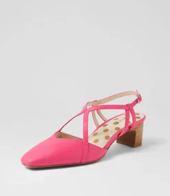 Women SUPERSOFT Dress|Heels-Kaylas Candy Pink Natural Leather Heels