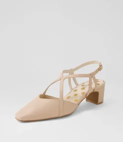 Women SUPERSOFT Dress|Comfort-Kaylas Nude Leather Heels