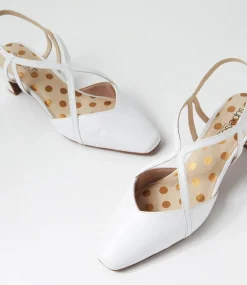 Women SUPERSOFT Dress|Comfort-Kaylas White Leather Heels