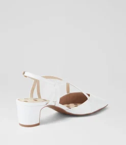 Women SUPERSOFT Dress|Comfort-Kaylas White Leather Heels