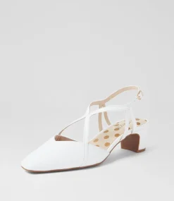 Women SUPERSOFT Dress|Comfort-Kaylas White Leather Heels