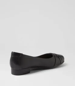 Women SUPERSOFT Comfort|Flats-Kaysen Black Leather Flat Shoes